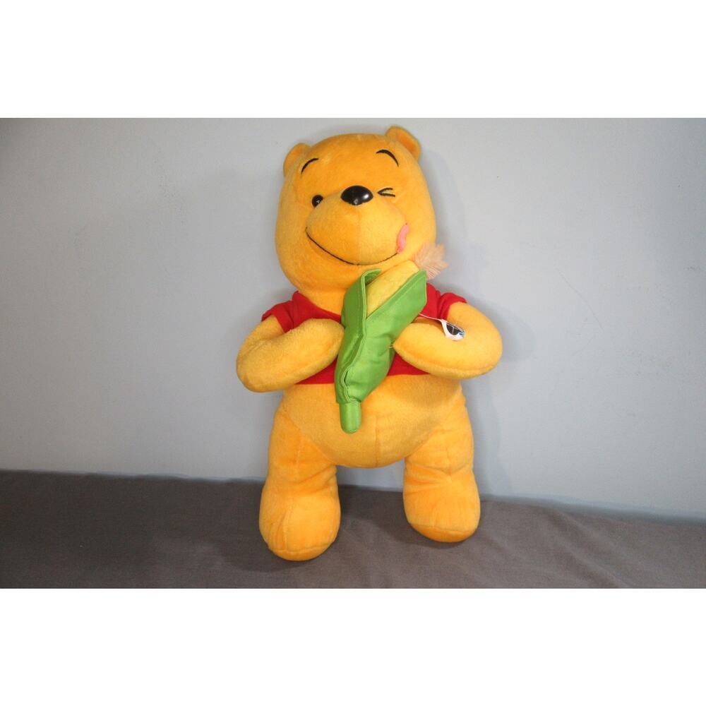 Disney Winnie The Pooh Gardner Holding Ear Of Corn Plush Stuffed Animal Rare